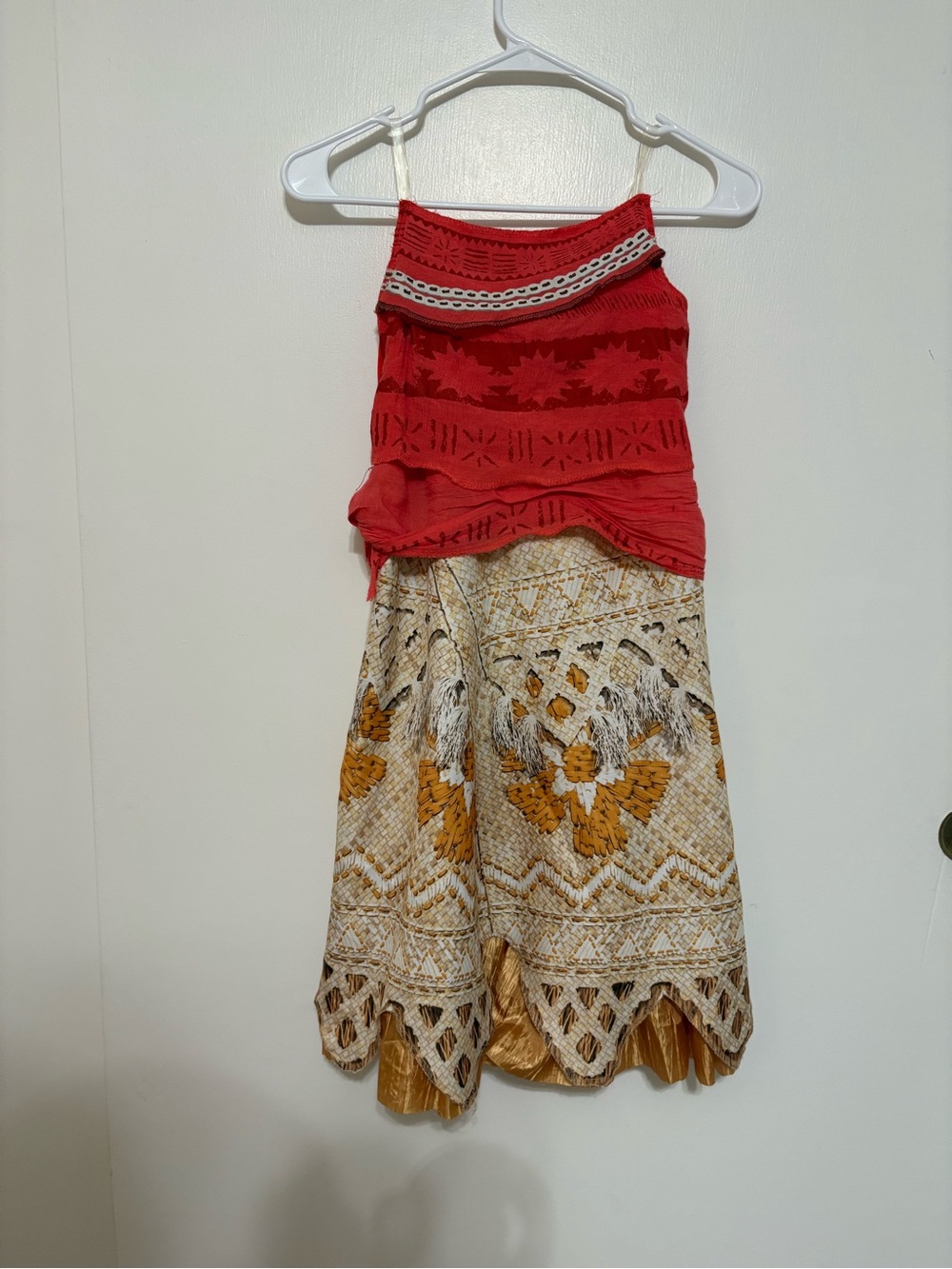 Disney Princess Moana Dress Child Costume Halloween, Size M 7-8